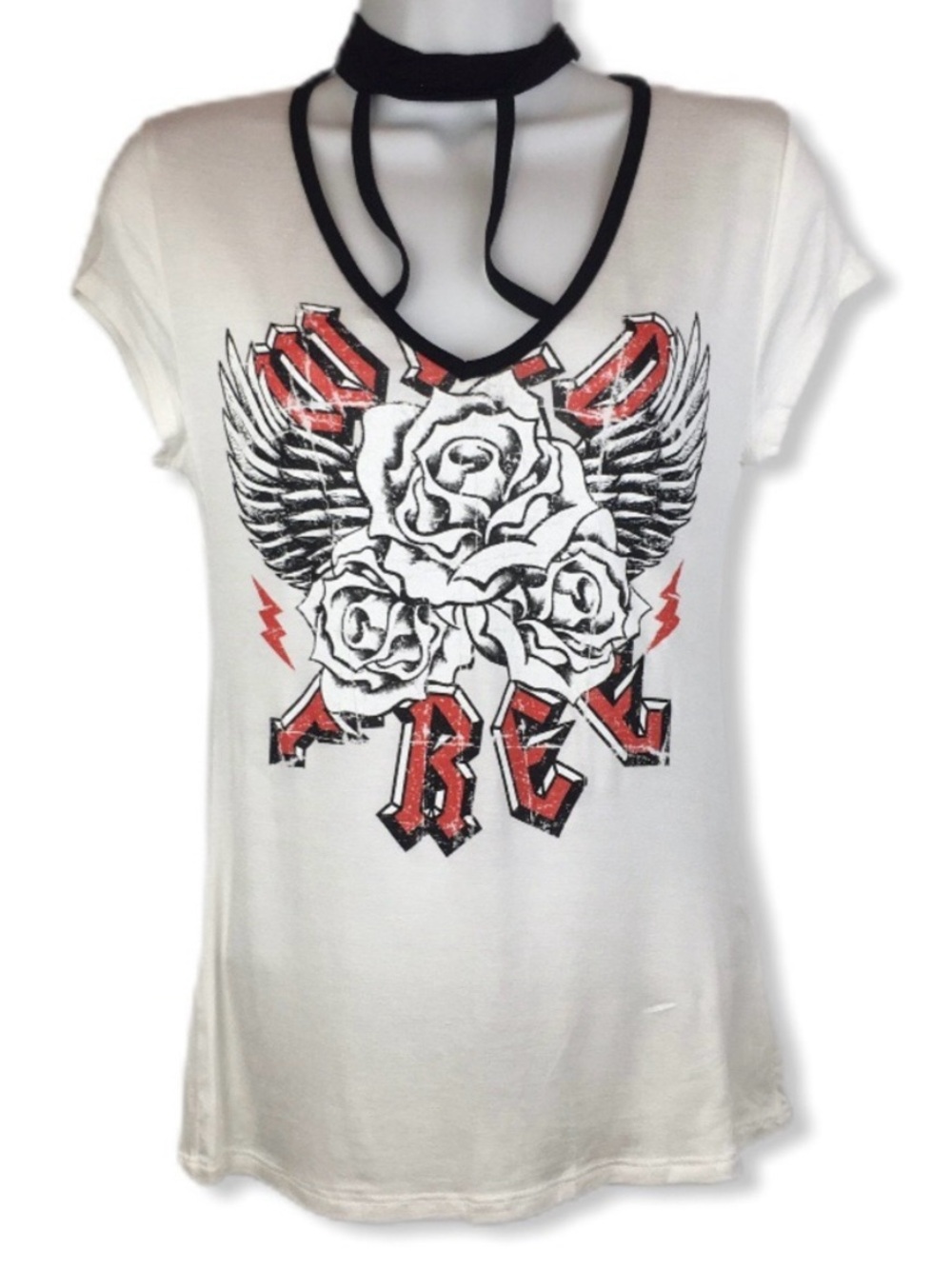 J Story Wild Free Rose Wings Tee